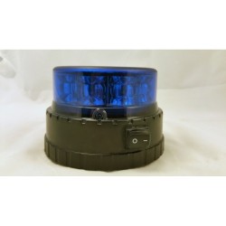 Girofar LED High Power Compact cu acumulator si prindere magnetica - Albastru